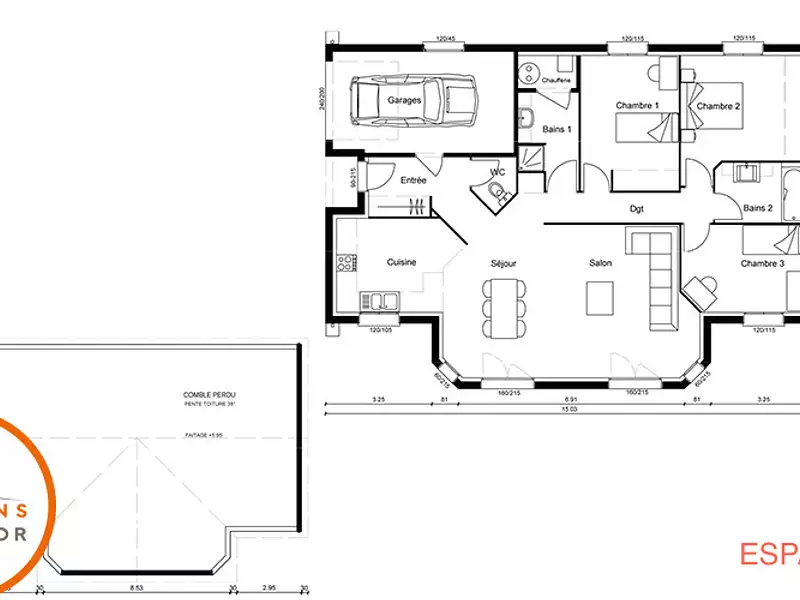 Maison neuve, 106 m² - Corcieux (88430)