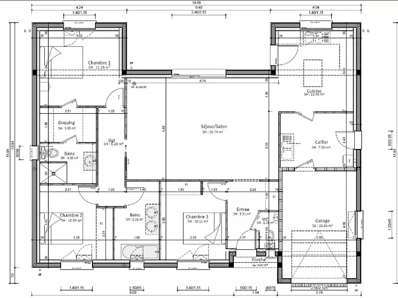 Maison neuve, 110 m² - Le Mans (72100)