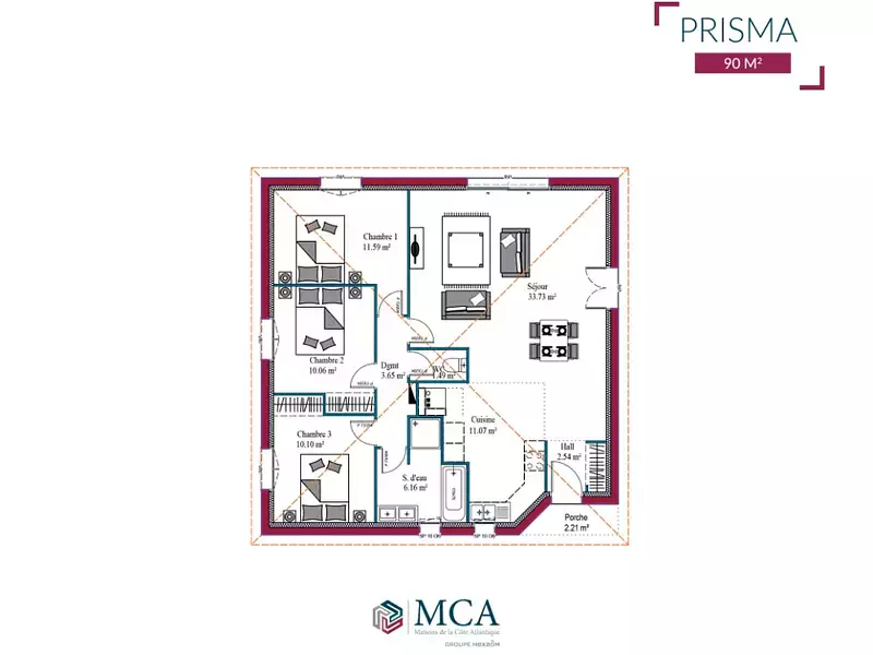 Maison neuve, 90 m² - Fossemagne (24210)