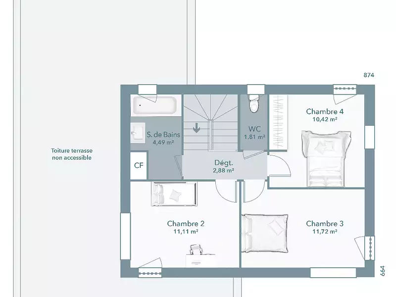 Maison neuve, 110 m² - Saint-Hilaire (31410)