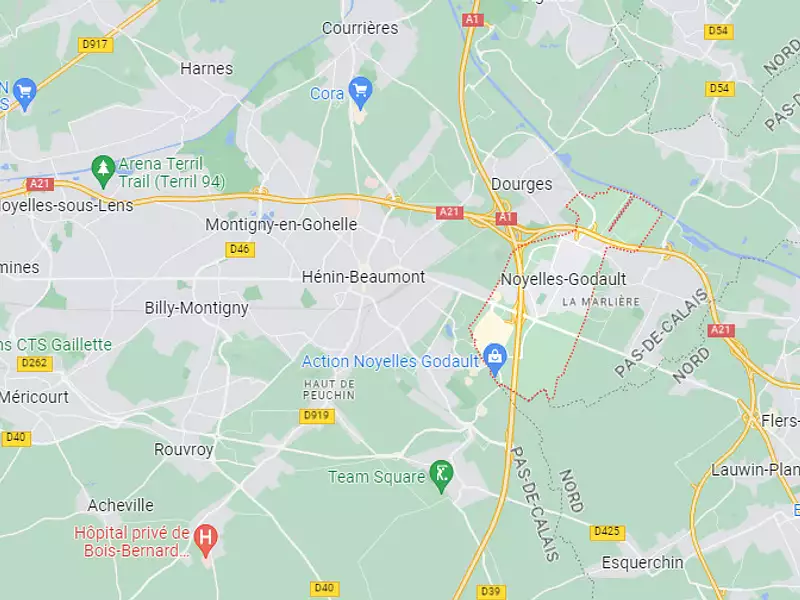 Terrain à bâtir, 419 m² - Noyelles-Godault (62950)