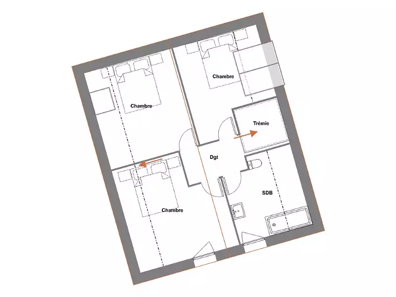 Maison neuve, 90 m² - Fougères (35300)