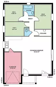 Maison neuve, 79 m²