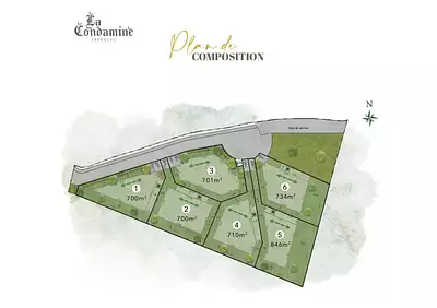 Terrain à bâtir, 700 m²