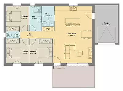 Maison neuve, 90 m²