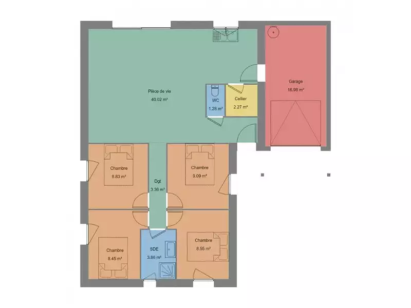 Maison neuve, 85 m² - Le Loroux-Bottereau (44430)