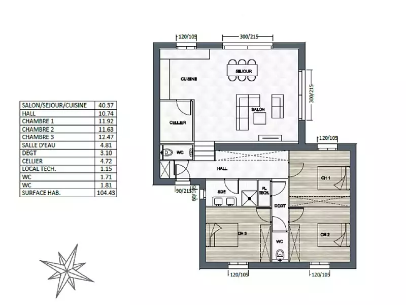 Maison neuve, 104 m² - Sainte-Hermine (85210)