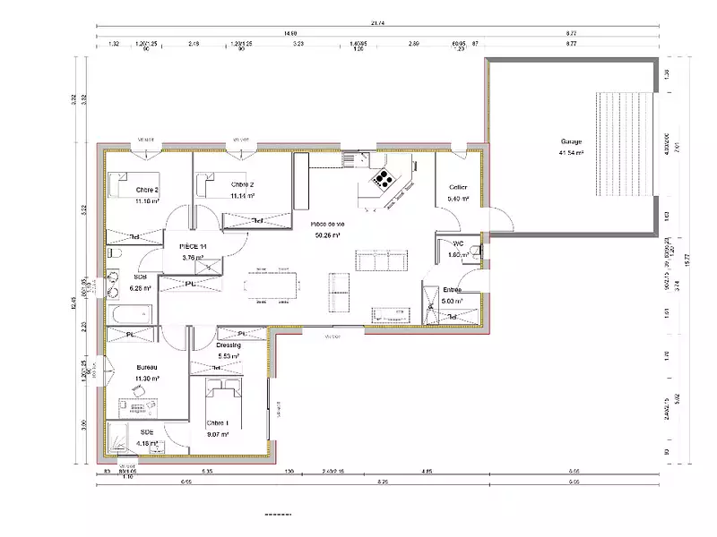 Maison neuve, 125 m² - Pins-Justaret (31860)