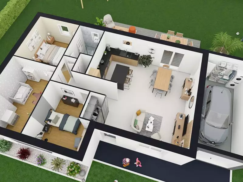Maison neuve, 80 m² - Mauquenchy (76440)