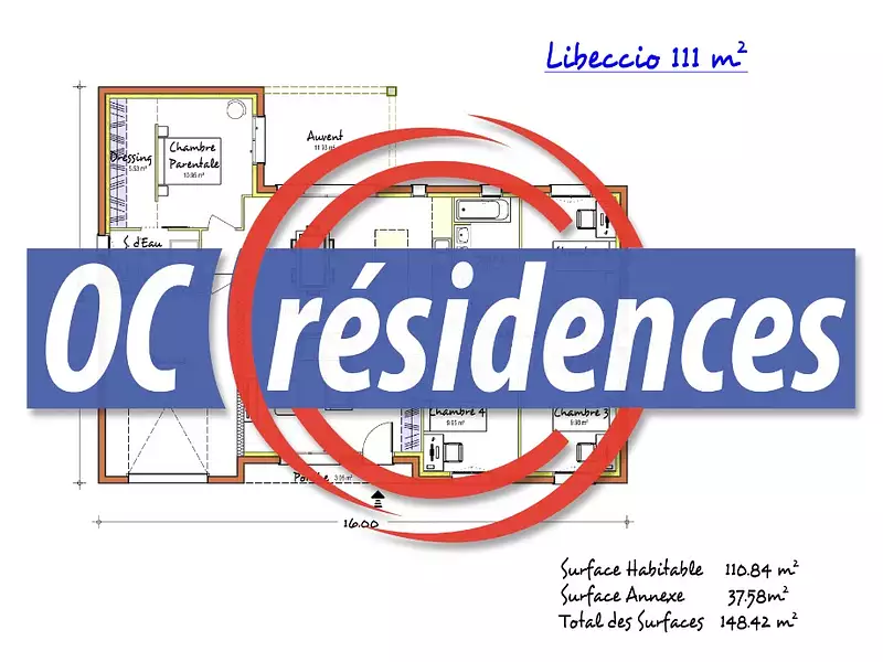Maison neuve, 112 m² - Cruscades (11200)