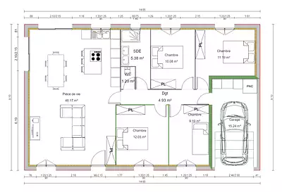 Maison neuve, 101 m²