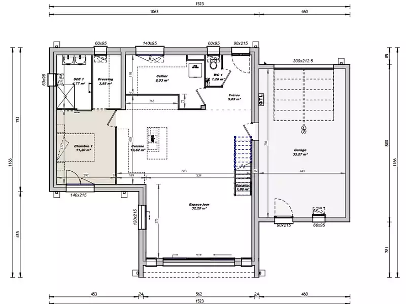 Maison neuve, 119 m² - Saint-Michel-Chef-Chef (44730)