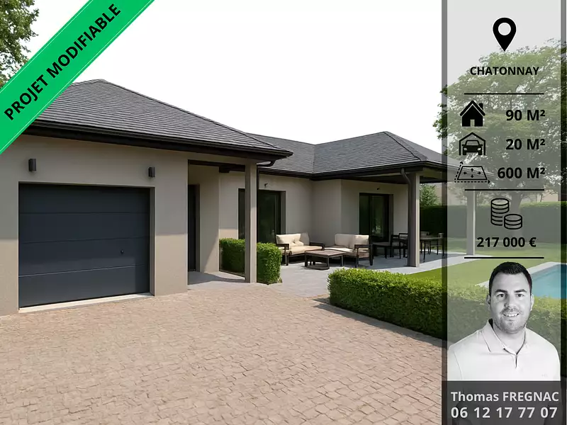 Maison neuve, 90 m² - Châtonnay (38440)