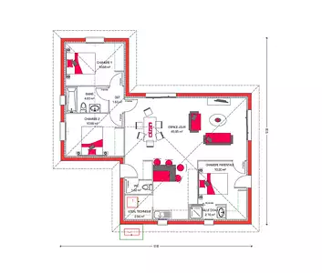 Maison neuve, 90 m²