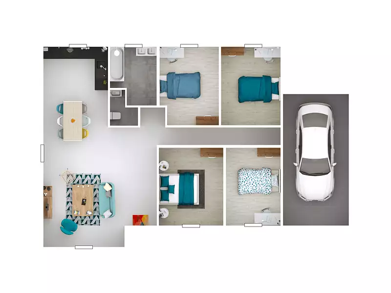 Maison neuve, 101 m² - Lent (01240)