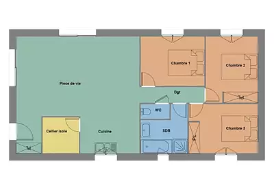 Maison neuve, 80 m²