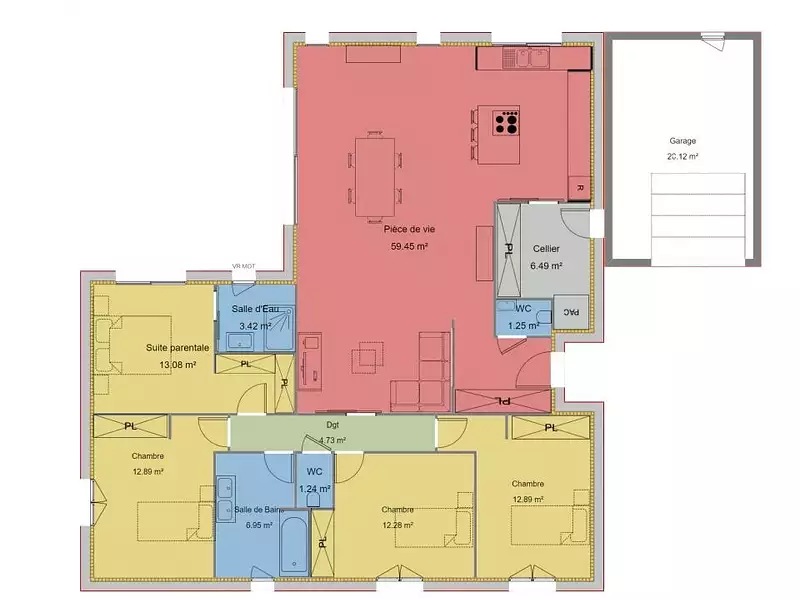Maison neuve, 134 m² - Taulignan (26770)