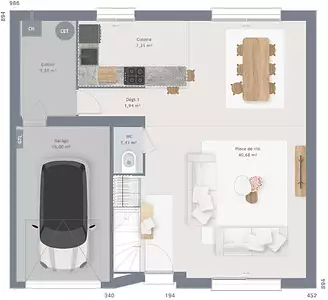 Maison neuve, 100 m²