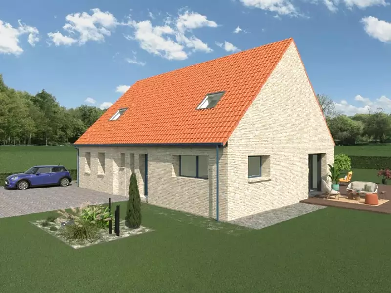 Maison neuve, 125 m² - Wormhout (59470)