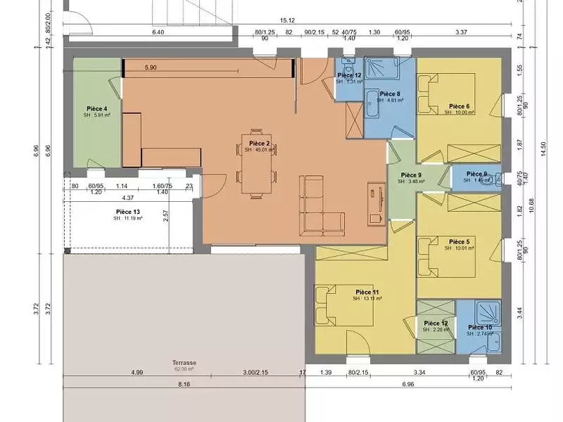 Maison neuve, 100 m² - Loriol-sur-Drôme (26270)