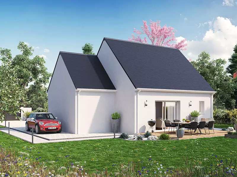 Maison neuve, 64 m² - Hommes (37340)