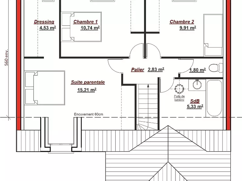 Maison neuve, 115 m² - Gambais (78950)
