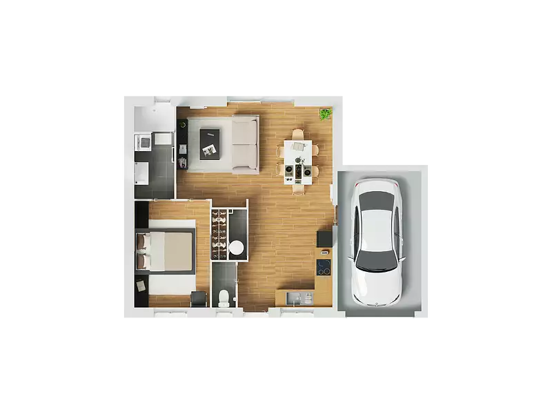 Maison neuve, 64 m² - Hommes (37340)