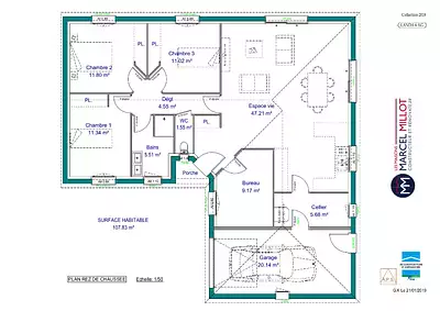 Maison neuve, 107 m²