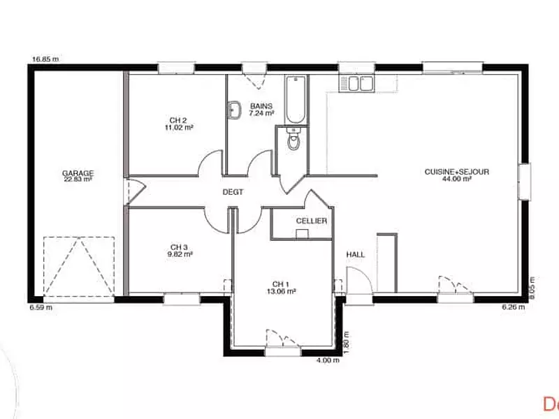 Maison neuve, 131 m² - Egreville (77620)