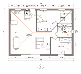 Maison neuve, 84 m²