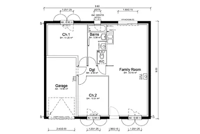 Maison neuve, 60 m²