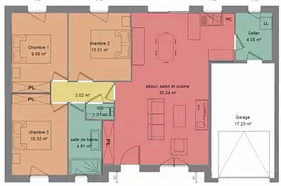 Maison neuve, 75 m²