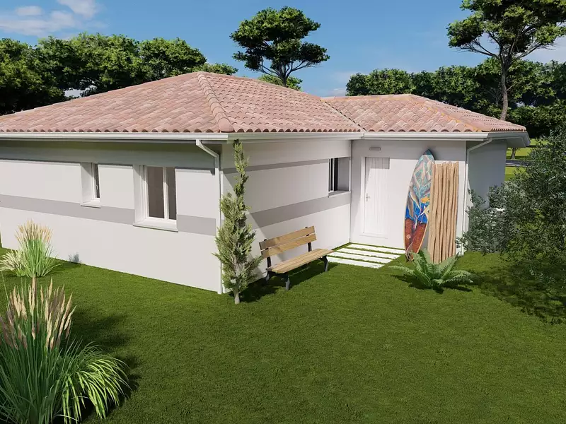 Maison neuve, 60 m² - Saint-Pierre-du-Mont (40280)