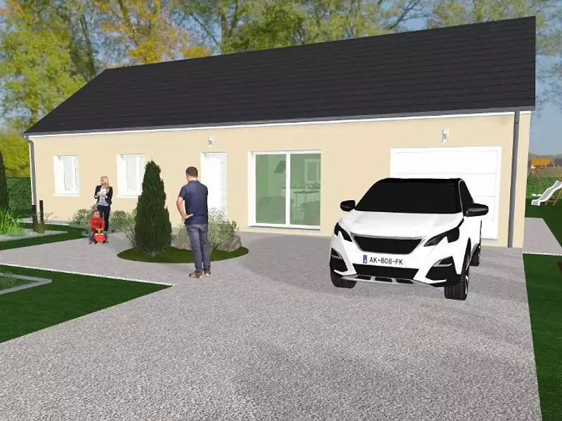 Maison neuve, 92 m² - Châteauroux (36000)