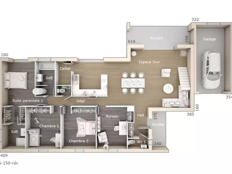 Maison neuve, 130 m² - Saint-Gély-du-Fesc (34980)