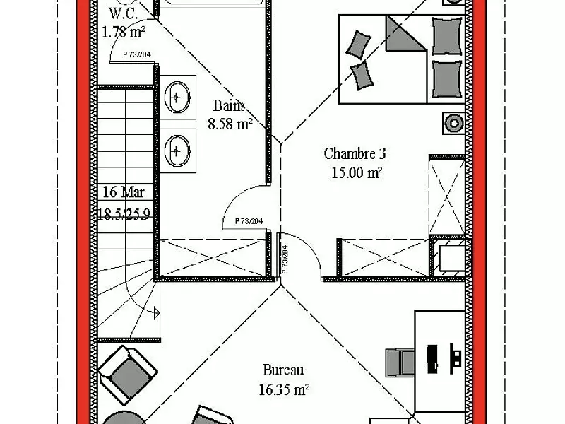 Maison neuve, 118 m² - Castelnau-de-Médoc (33480)