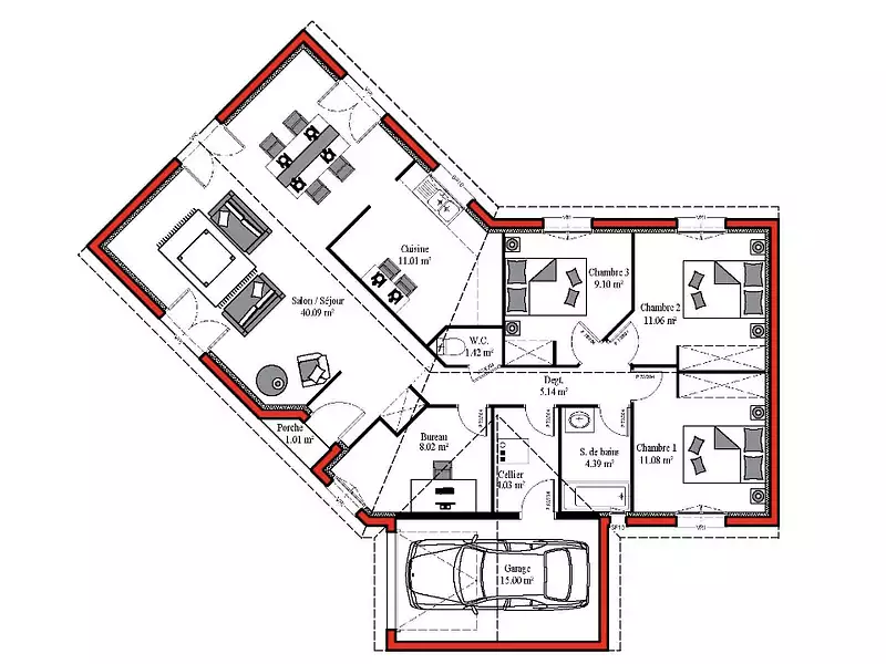 Maison neuve, 132 m² - Le Teich (33470)