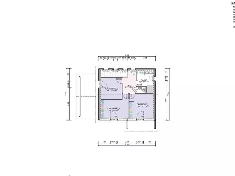 Maison neuve, 105 m² - Chuzelles (38200)