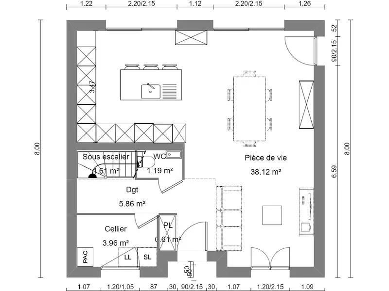 Maison neuve, 100 m² - Bertry (59980)