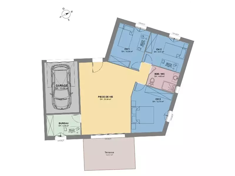 Maison neuve, 73 m² - Villeneuve (04180)