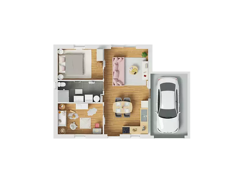 Maison neuve, 64 m² - Sanguinet (40460)