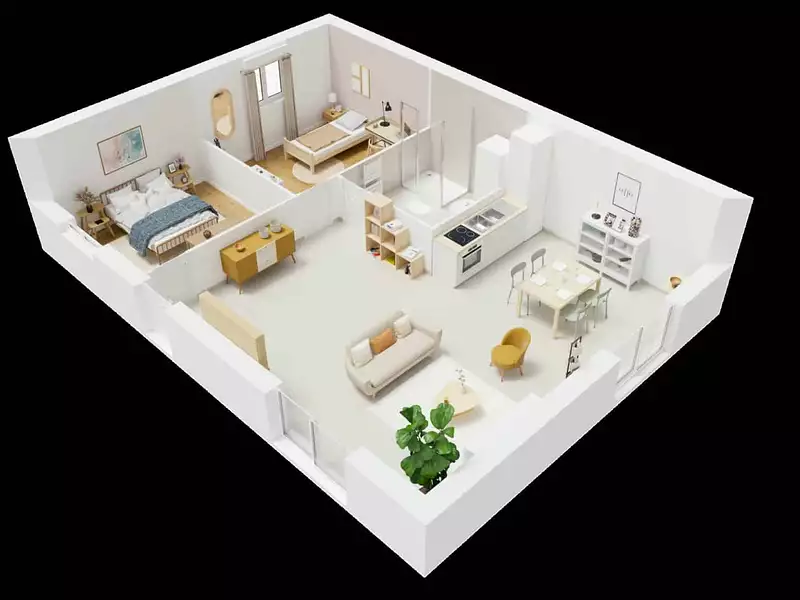 Maison neuve, 72 m² - Frichemesnil (76690)