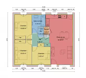 Maison neuve, 73 m²