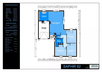 Maison neuve, 82 m²