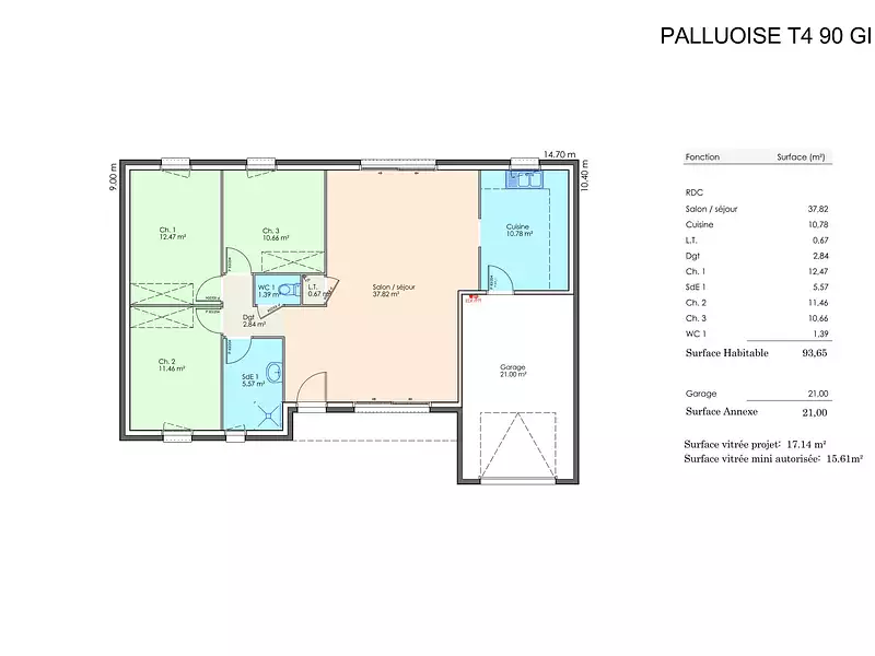 Maison neuve, 90 m² - Les Magnils-Reigniers (85400)