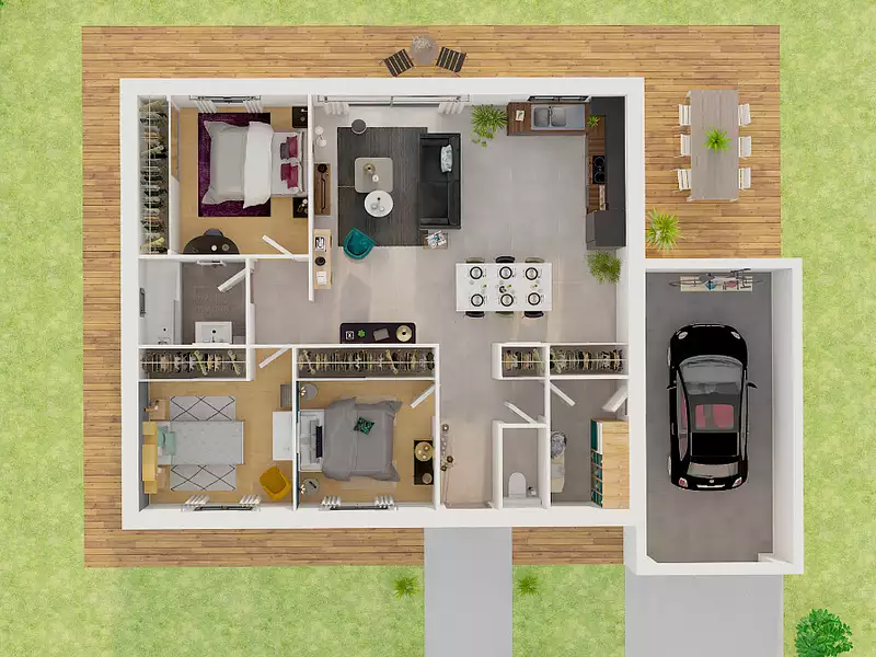 Maison neuve, 81 m² - La Gorgue (59253)