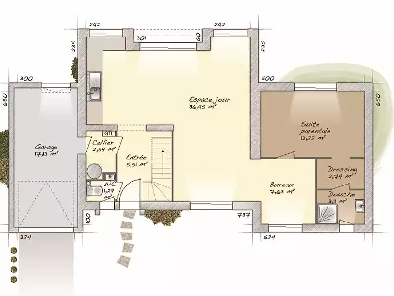 Maison neuve, 90 m² - Saint-Aubin-Epinay (76160)