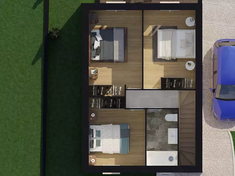 Maison neuve, 83 m² - Val d'Oingt (69620)