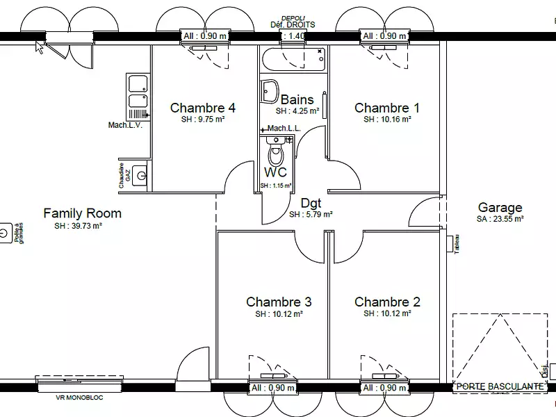 Maison neuve, 91 m² - Saint-Jean-sur-Veyle (01290)