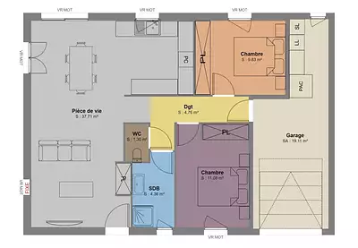 Maison neuve, 69 m²